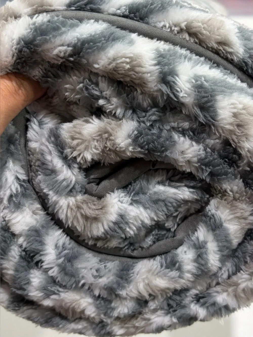 RUMPL The Sherpa Fleece Throw Blanket 50x70” Cabincore NWT Gray Pattern Cozy